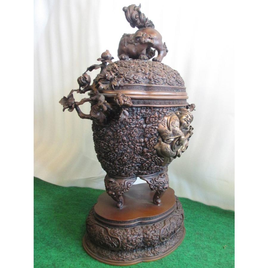 【送料無料】　高岡銅器　香灯　＜獅子蓋　恵比寿　大黒　＞【国産品　青銅　唐金 |  | 02