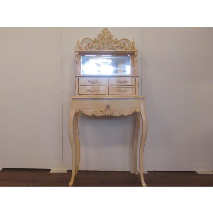 【送料無料】アンティーク調 　ドレッサー　シャビー　アイボリー | 