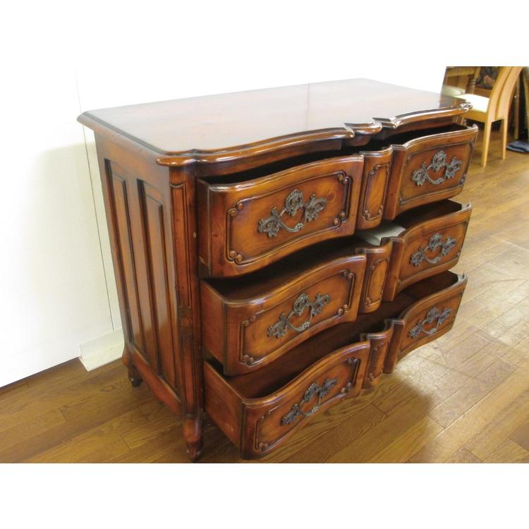 【送料無料】　イギリス製　３段チェスト　ブラウン |  | 02