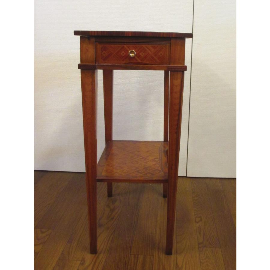 【送料無料】イタリア製　電話台 象嵌入りサイドテーブル アウトレット | 