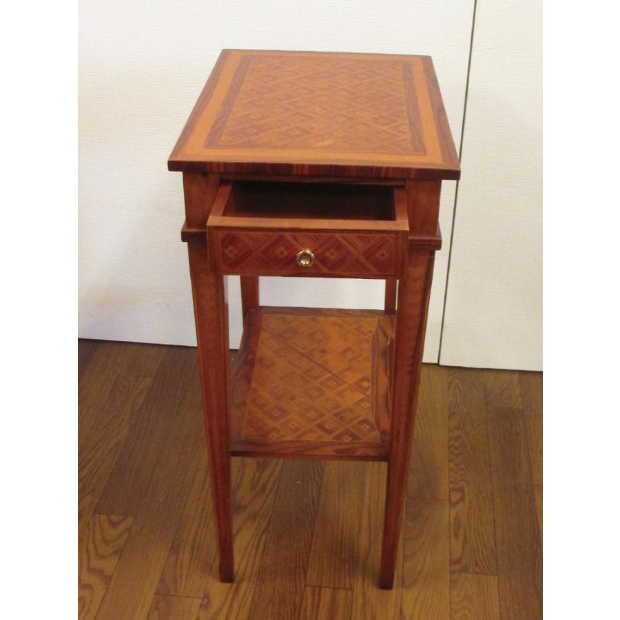 【送料無料】イタリア製　電話台 象嵌入りサイドテーブル アウトレット |  | 01