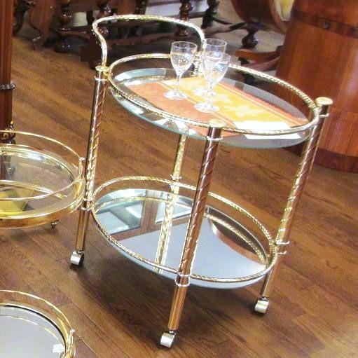 送料無料 ゴールド仕上げ　ワゴン　キャスター付き |  | 01