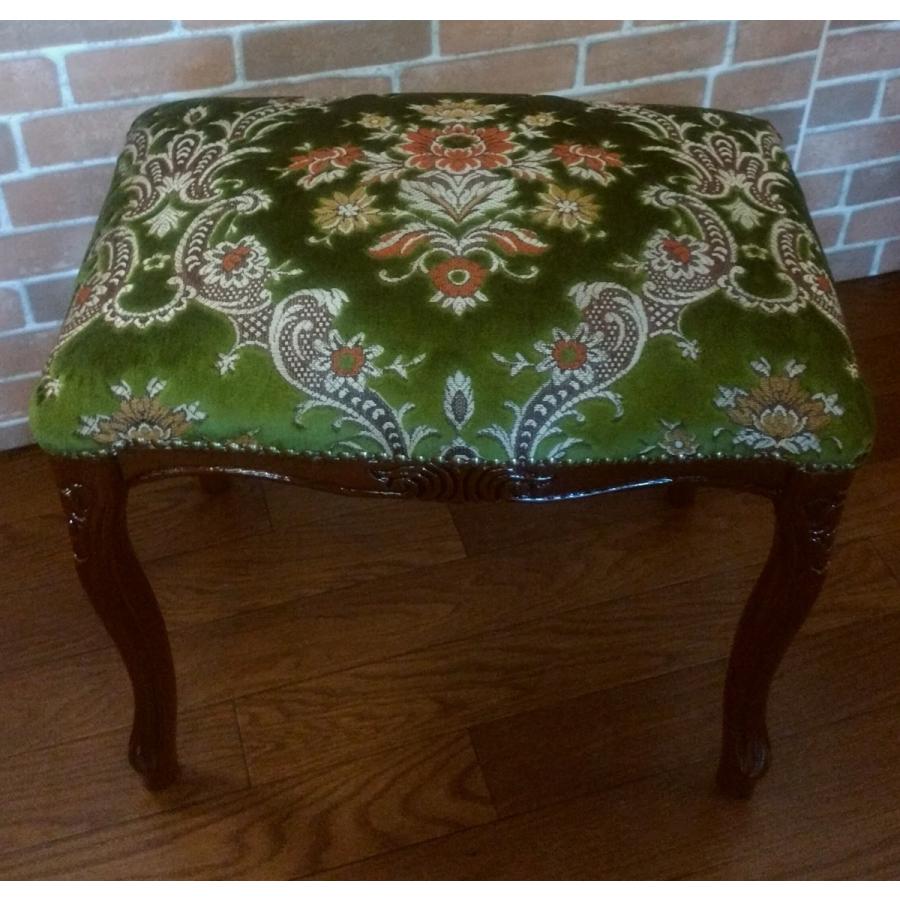 送料無料　イタリア製 金華山 スツール（グリーン×ブラウン） | 