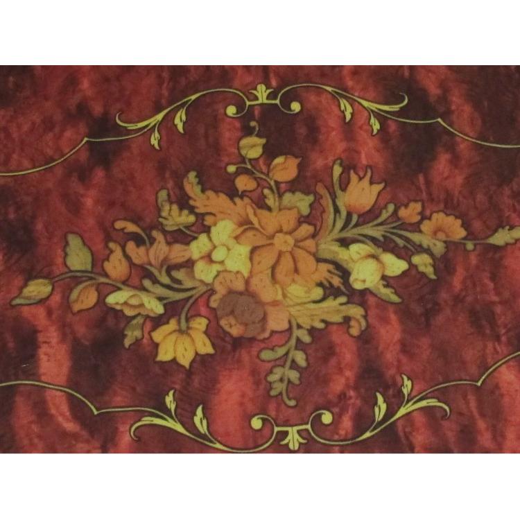 トレー 木製 取手付 象嵌模様 楕円形 ブラウン×ゴールド |  | 03