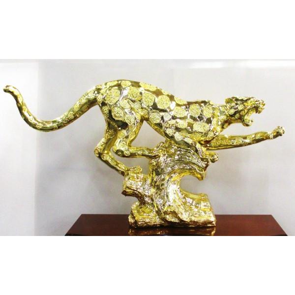 送料無料　ヒョウ 置物 オブジェ 動物 ゴールド |  | 01