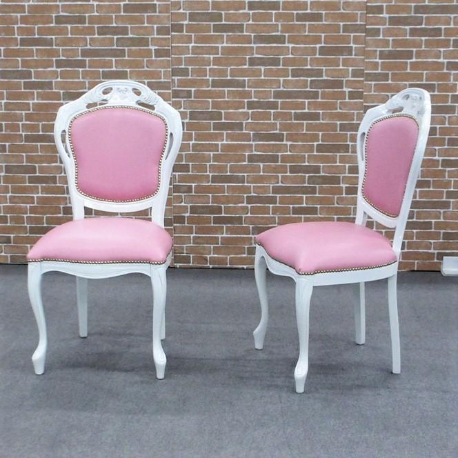 イタリア製 ダイニングチェア ピンク×ホワイト |  | 01