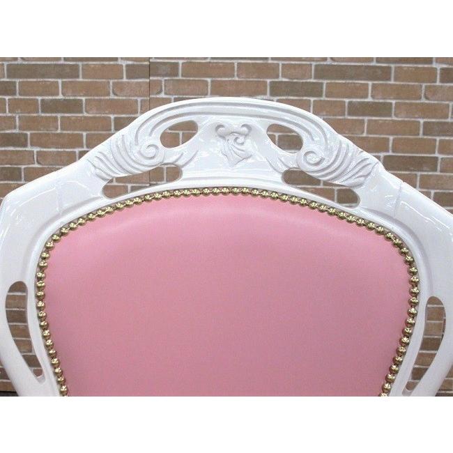 イタリア製 ダイニングチェア ピンク×ホワイト |  | 03