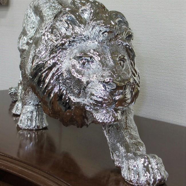 送料無料　ライオン置物　シルバー |  | 01