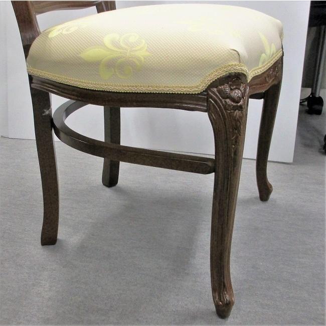 イタリア製 象嵌入り ダイニングセット 5点 135cm 楕円型 オーバル 一本脚 クラシック家具 送料無料 開梱設置付き |  | 07