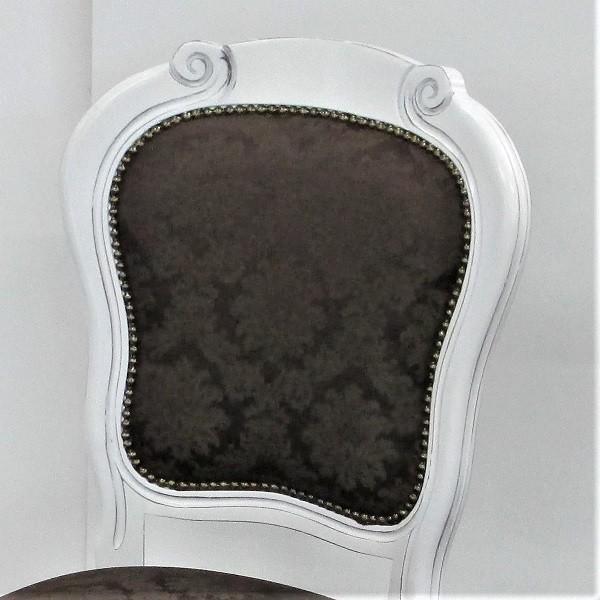 イタリア製 ダイニングチェアー ダマスク柄ブラウン×ホワイト |  | 01