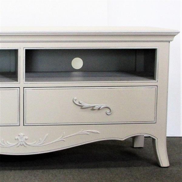 TVボード ホワイト フレンチカントリー シャビーシック 北欧 ヨーロピアン アイボリー ロココ調 アンティーク クラシック カントリー 送料無料 |  | 01