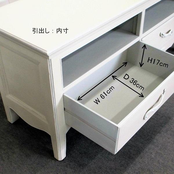 TVボード ホワイト フレンチカントリー シャビーシック 北欧 ヨーロピアン アイボリー ロココ調 アンティーク クラシック カントリー 送料無料 |  | 03