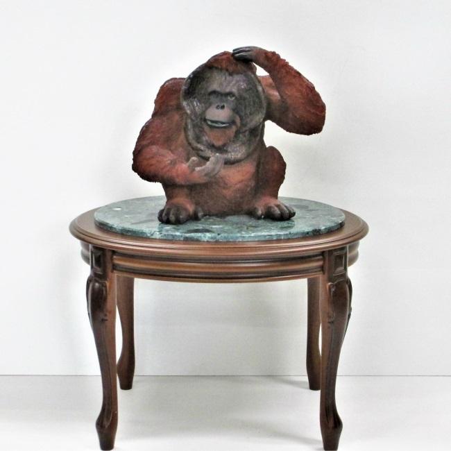 輸入雑貨　北欧　ゴールド　『オラウータンのオブジェ』　開運　縁起物　大きい 輸入雑貨 北欧 ゴールド 『オラウータンのオブジェ』 開運