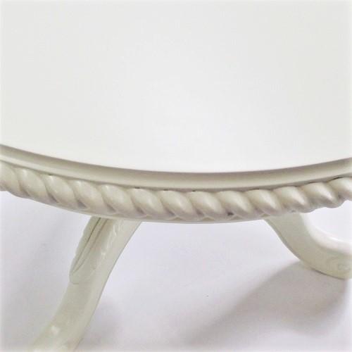 カフェテーブルセット 3点 60cm 丸型 ホワイト 白家具 猫脚 ロココ調 ヨーロピアン アンティーク 北欧 ロマンチック 姫 クラシック |  | 03