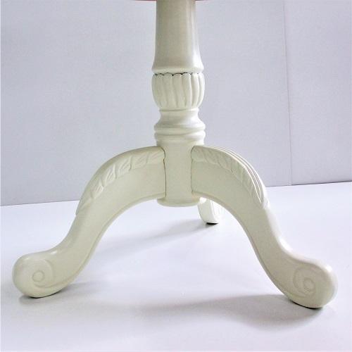 カフェテーブルセット 3点 60cm 丸型 ホワイト 白家具 猫脚 ロココ調 ヨーロピアン アンティーク 北欧 ロマンチック 姫 クラシック |  | 04