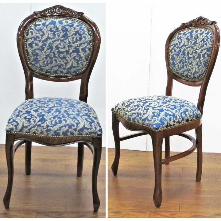 イタリア製 象嵌入り ダイニングセット 5点 135cm 楕円型 ボタニカル柄チェア オーバル 一本脚 クラシック家具 送料無料 開梱設置付き |  | 06