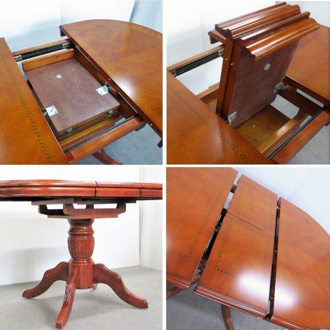 伸長式 ダイニングテーブルセット 5点 150 120 伸縮 イタリア製 ヨーロピアン アンティーク クラシック 送料無料 開梱設置 |  | 03