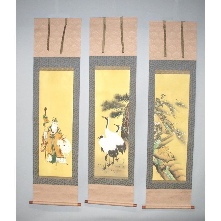 寿老人 三点セット 鶴 長寿　贈答品 縁起物