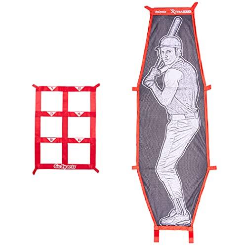 GoSports 野球&ソフトボールピッチングキット - ストライクゾーンとXTRAMANダミーバッターで精度トレーニングを練習。 | 