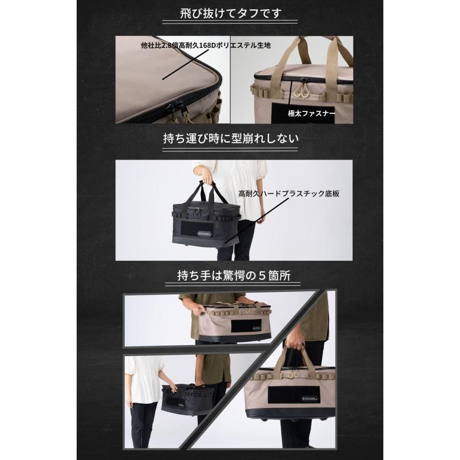 ChillCamping（チルキャンピング） キャンプ 収納ボックス コンテナボックス ツールボックス アウトドア 大容量 （カーキ, L) |  | 03