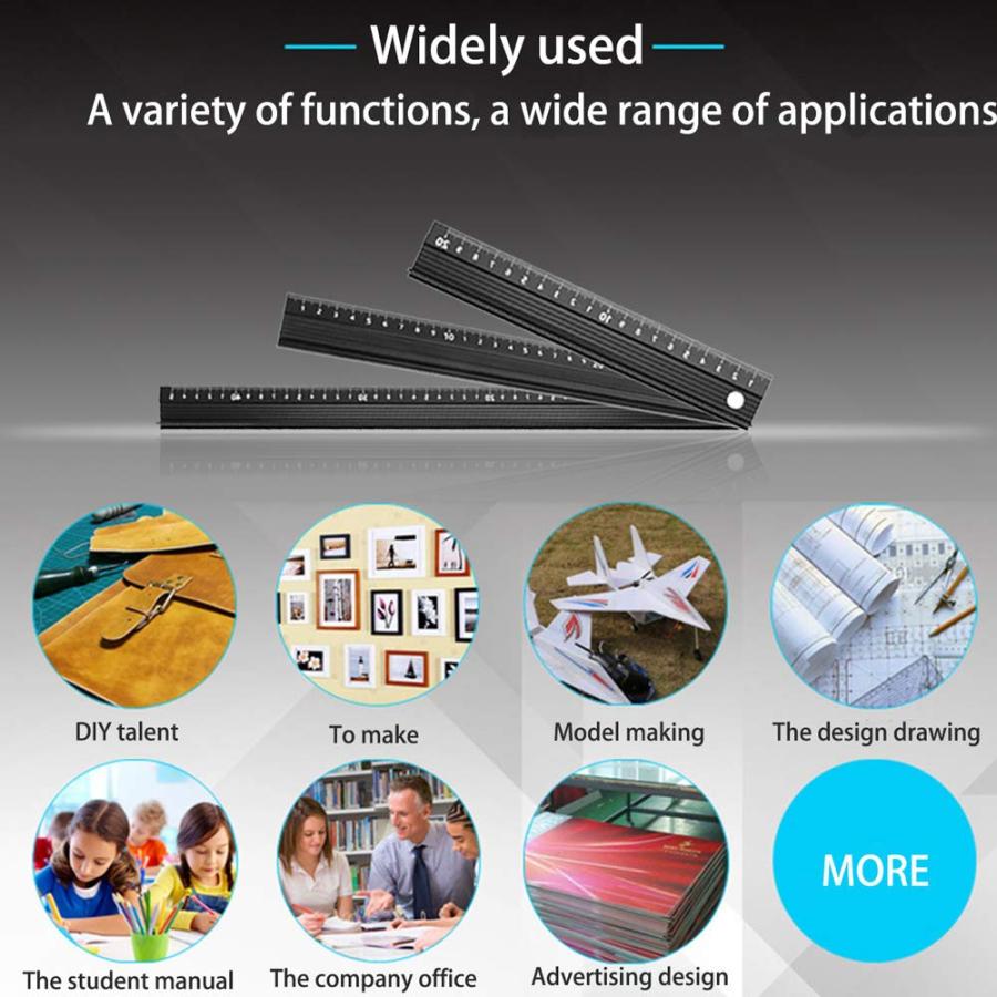 ZOA カッター定規 曲尺 アルミスケール カット カッターガイド 裁断定規 カッター用 アルミニウム合金 30cm |  | 05