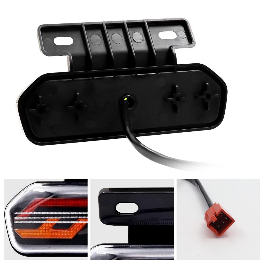 Aoling バイク テールランプ 12V ブレーキ スモール ウインカー 統合機能 オートバイ リアライト コネクタ配線 クリアレンズ オートバイ |  | 01