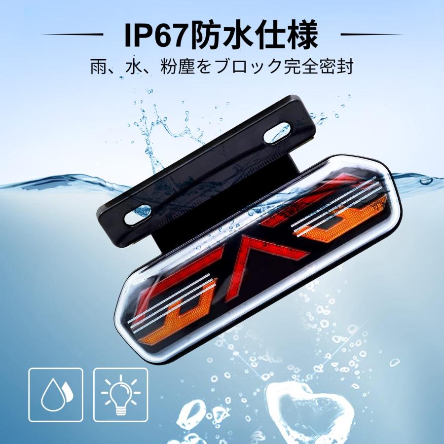 Aoling バイク テールランプ 12V ブレーキ スモール ウインカー 統合機能 オートバイ リアライト コネクタ配線 クリアレンズ オートバイ |  | 04