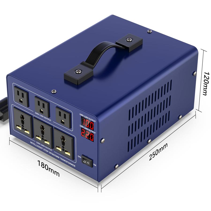 3000VA 変圧器 100V-120V/220V-240V 【公式通販】