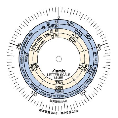 アスカ(Asmix) レタースケール 新郵便料金対応 小(最大計量250g) LS-251｜hyper-market｜03