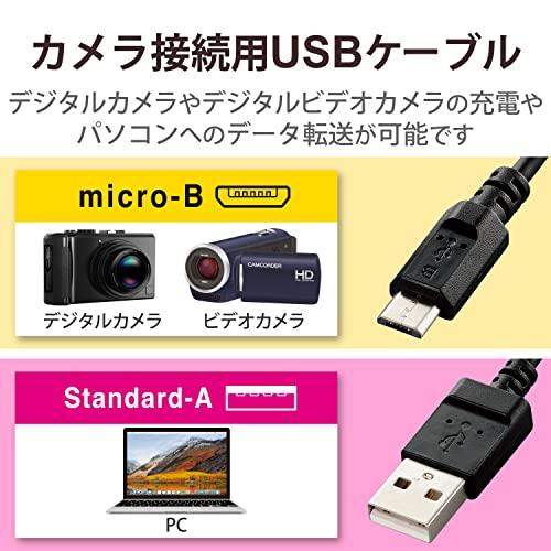 ELECOM デジカメ用USBケーブル microB フェライトコア 0.5m DGW-AMBF05BK｜hyper-market｜02