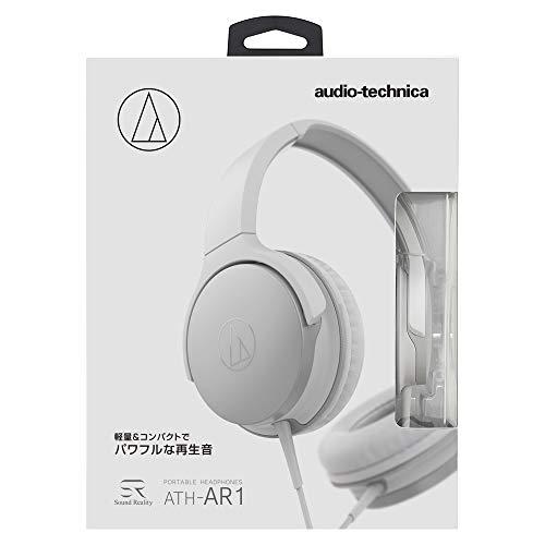 audio-technica SoundReality ポータブルオンイヤーヘッドホン シルバーホワイト ATH-AR1 WH｜hyper-market｜03