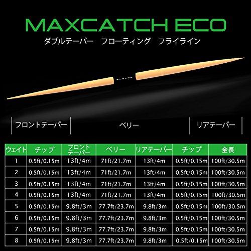 Maxcatch DT フライライン ダブルテーパー フローティング：1-8F、100フィート (オレンジ/モスグリーン) DT フライフィッシングラ｜hyper-market｜03
