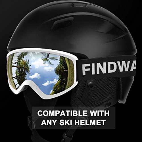 [Findway] スキーゴーグル キッズ スノーゴーグル 子供用、OTG広視野球面レンズ着脱可能、 防風/防雪/曇り防止 紫外線防止 キッズスポーツ｜hyper-market｜05