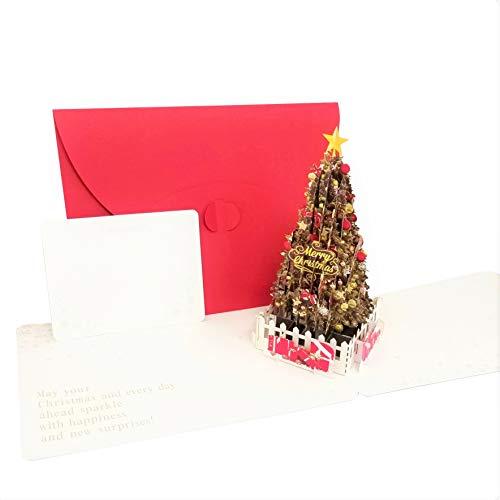 クリスマスグリーティングカード (赤, Premium L) ポップアップ 高級 おしゃれ プレゼント メッセージ グリーティングカード クリスマスカ｜hyper-market｜03