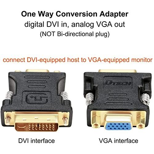 DTECH DVI VGA 変換 アダプター DVI-I (24+5) オス to VGA (ミニ D-Sub 15ピン) メス コンバーター DVI｜hyper-market｜05