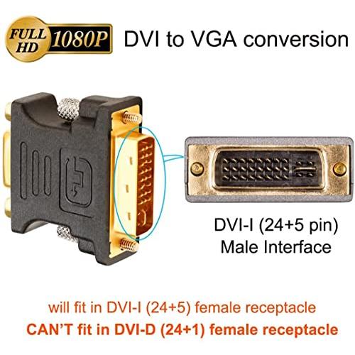 DTECH DVI VGA 変換 アダプター DVI-I (24+5) オス to VGA (ミニ D-Sub 15ピン) メス コンバーター DVI｜hyper-market｜06