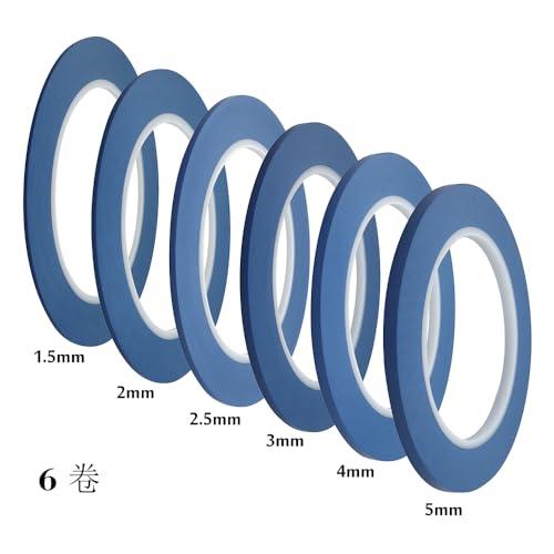 マスキングテープ 高耐熱塗装マスキングテープ (曲線用) 車両塗装養生テープ ビニール基材 ブルー 1.5mm 2mm 2.5mm 3mm 4mm 5｜hyper-market｜02