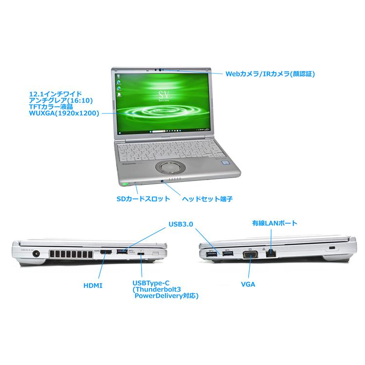 Let's note 顔認証 Webカメラ Panasonic Let's SV8 中古 第8世代