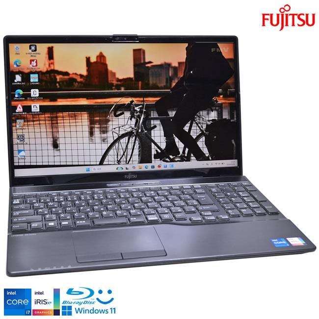 フルHD Blu-ray 富士通 LIFEBOOK AH53/F3 Core i7 1195G7 IrisXe M.2SSD512B メモリ8G 顔認証 Wi-Fi6 Type-C Windows11 | 富士通