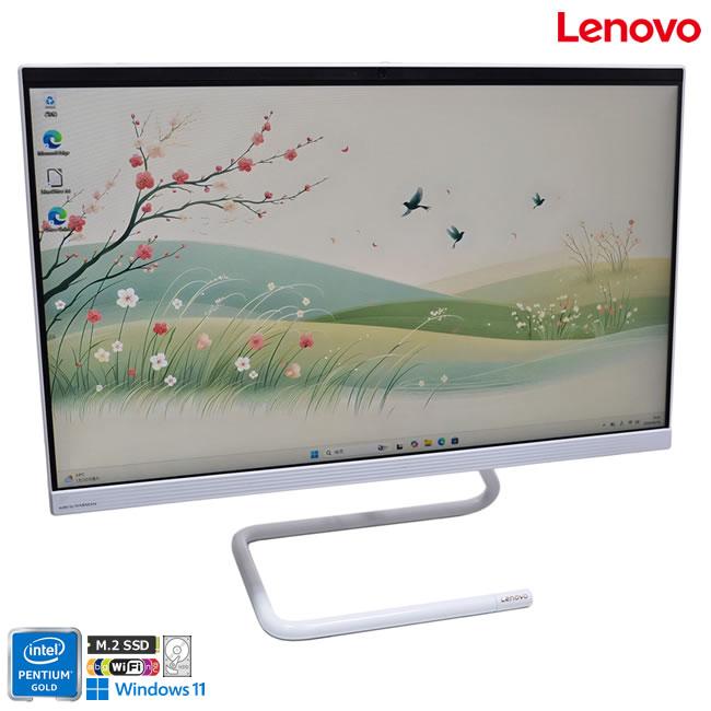 23.8型 Lenovo IdeaCentre AiO 3 24IMB05 PentiumGold G6400T m.2SSD128G HDD500G メモリ8G Wi-Fi マルチ カメラ | Ideacentre