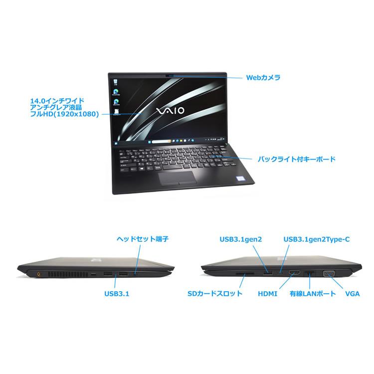 しろたん 14.0液晶VAIO VJPK11C11N 8世代 I3 SSD しろたん 14.0