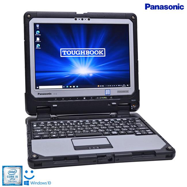 QHD タッチ液晶 12.0型 タブレット Panasonic ToughBook CF-33 Core i5 7300U m.2SSD256G メモリ8G Wi-Fi 顔認証 Webカメラ Windows10 | TOUGHPAD