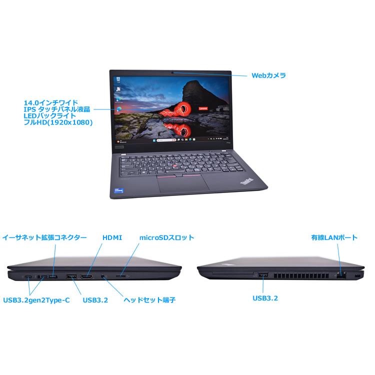 モバイルワークステーション LTE タッチパネル Lenovo ThinkPad P14s Gen2 Core i7 1165G7 NVIDIA T500 メモリ16G M.2SSD512G Wi-Fi6 Windows11 | ThinkPad | 05