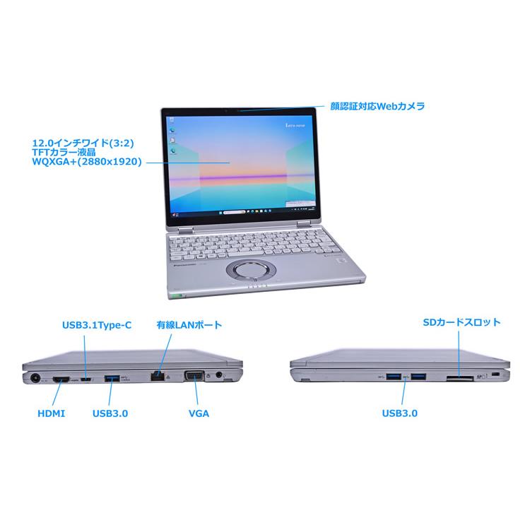 2-in-1 SIMフリー Wi-Fi6 Panasonic Let's note QV9 Core i5 10310U m.2SSD256G メモリ8G 顔認証 12.0型 WQXGA+ Windows11 | Let’s note | 09