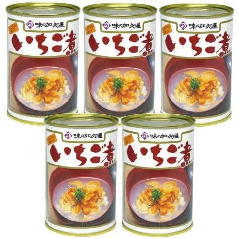 ウニとアワビの潮汁 元祖いちご煮 415g×5缶セット 【味の加久の屋