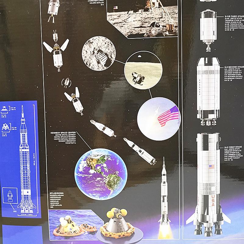送料無料 レゴ(LEGO)互換品 アイデア レゴ NASA アポロ計画 サターンV 