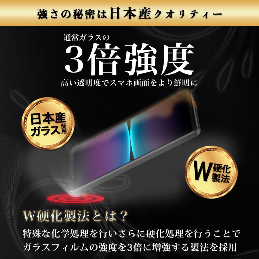 Hy+（ハイプラス） Xperia1 IV ガラスフィルム 全面 保護 吸着 日本産
