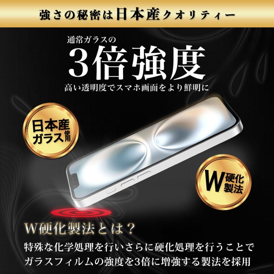 iPhone16 e ガラスフィルム 全面 保護 吸着 日本産ガラス仕様 アイフォン16 e | Hy+ | 05
