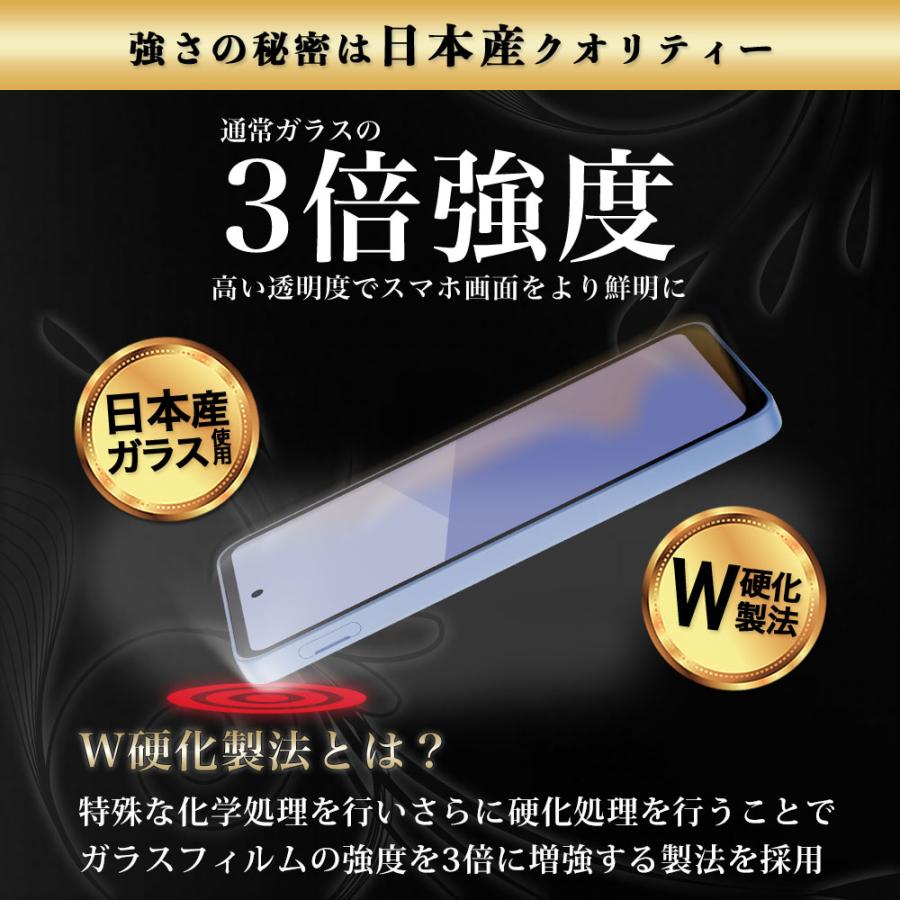 Hy+（ハイプラス） AQUOS wish5 ガラスフィルム 全面 保護 吸着 日本産