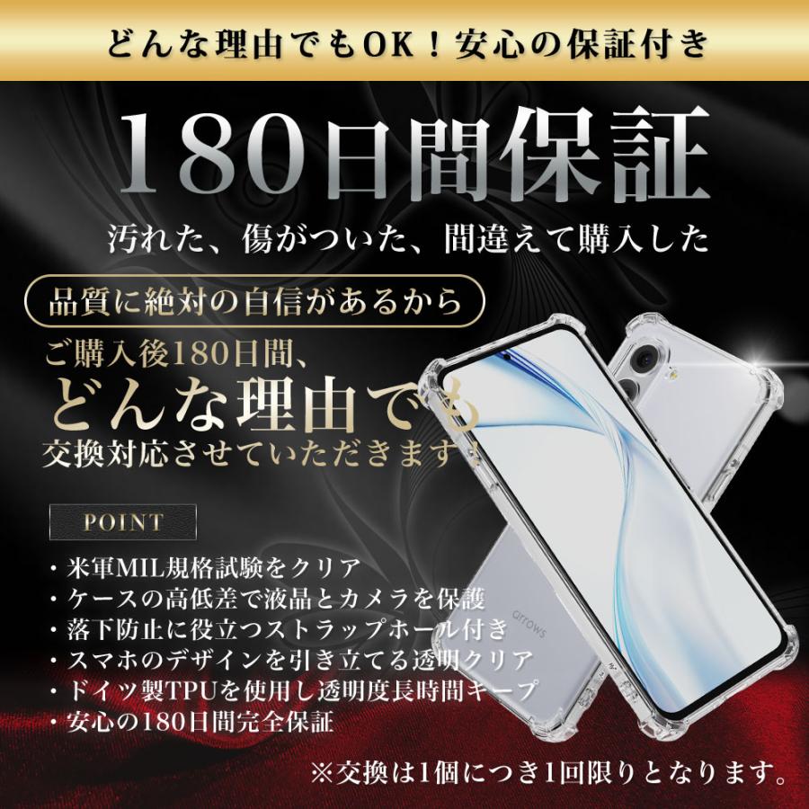 Hy+（ハイプラス） arrows Alpha ケース 耐衝撃 クリア TPU 米軍MIL